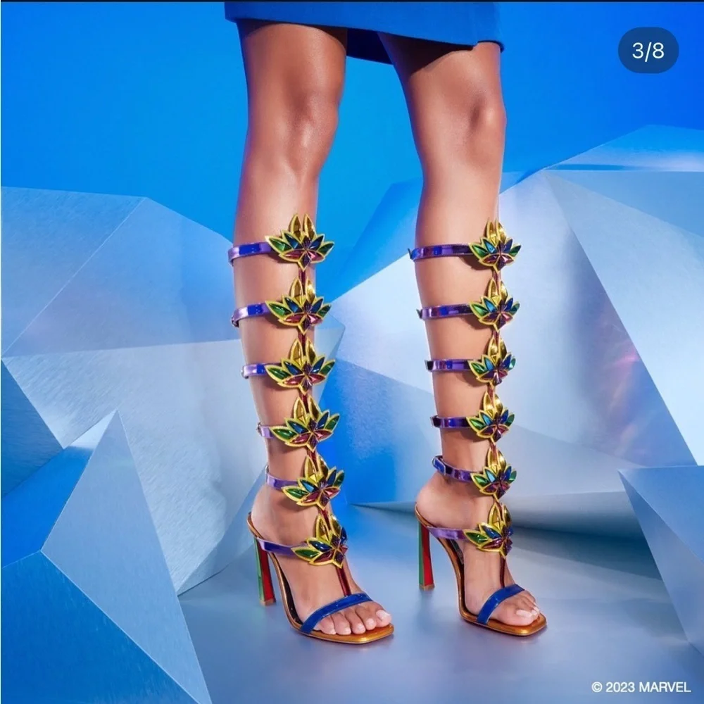 New Christian Louboutin x Marvel Sea Warrior Leather Heels